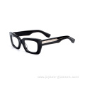 New Handmade Customize Logo Wholesale Full Rim Rectangle Acetate Glasses Frames Eyewear